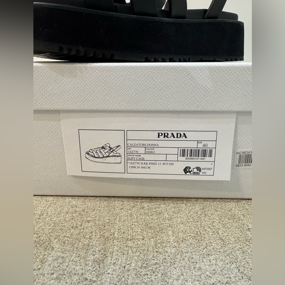 Prada Black Cage Sandals size 40 - Picture 9 of 17